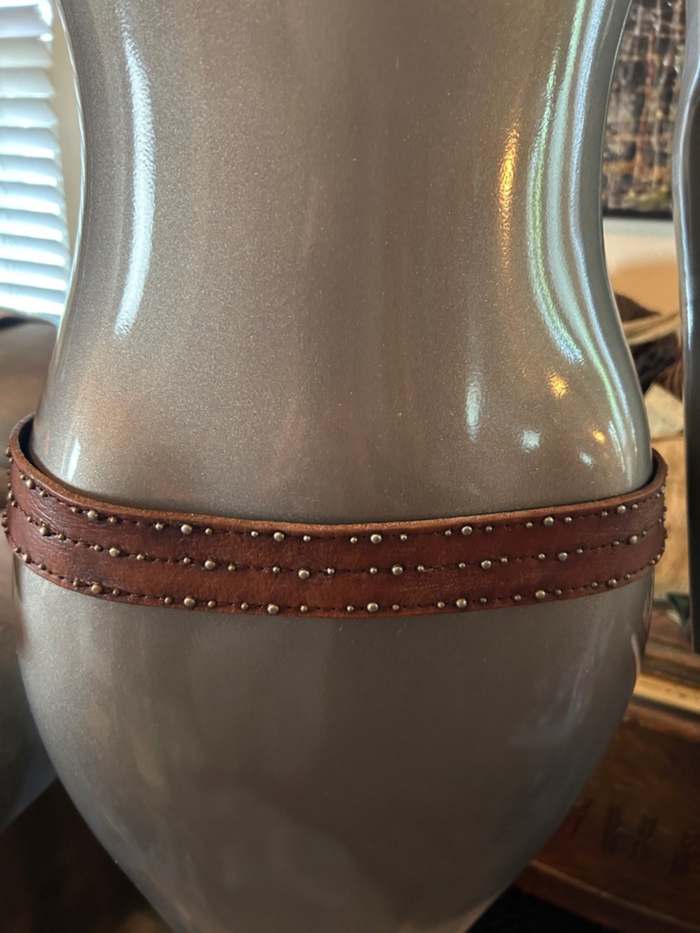 American Eagle Outfitters Genuine Leather Studs and Stitching Belt - Picture 2 of 8